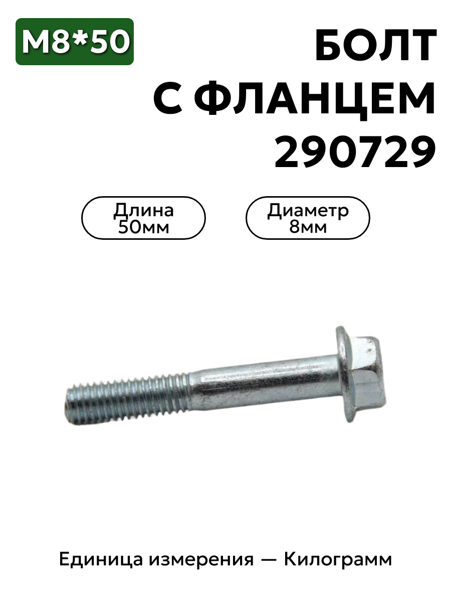 290729 болт с фланцем 8х50 в интернет-магазине НМК
